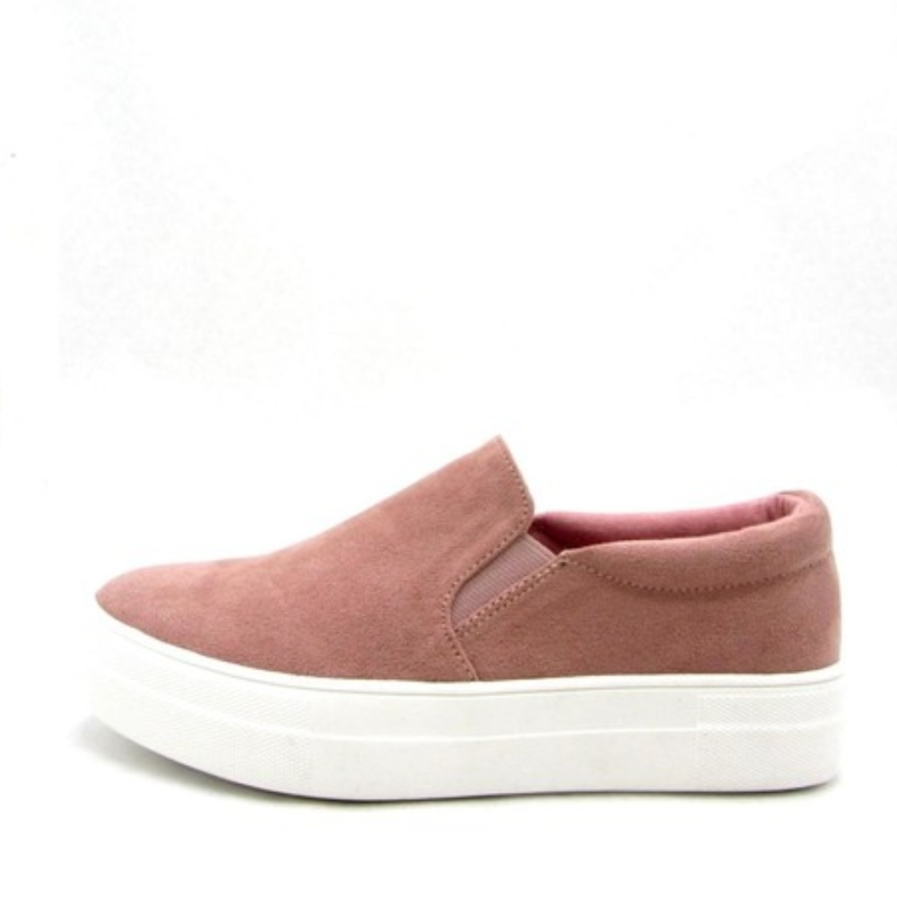 Mauve Soft micro suede slip on sneaker - Picture 5 of 10